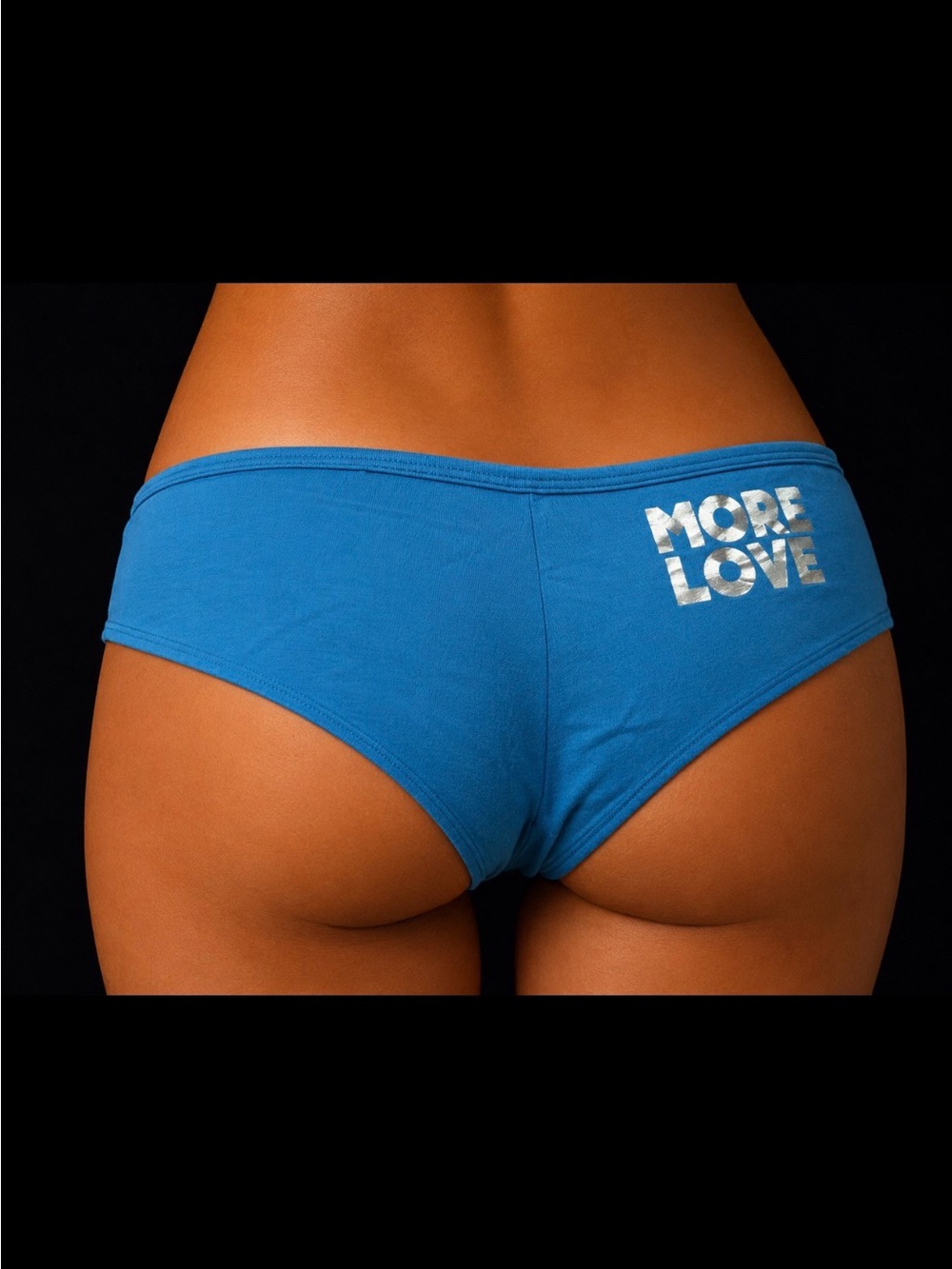 NWOT Victoria’s Secret PINK Blue “More Love” Cheekster Panties XL